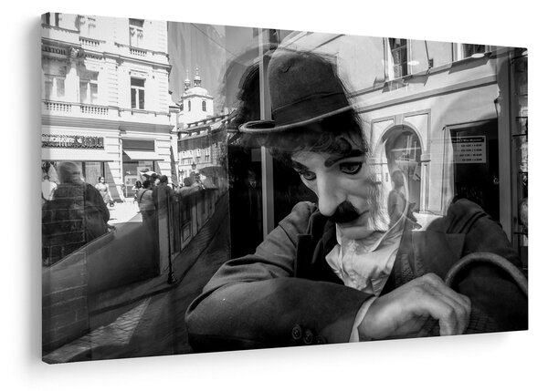 Slika - Charles Chaplin v Pragi (90x60 cm)