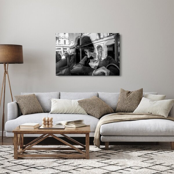 Slika - Charles Chaplin v Pragi (90x60 cm)