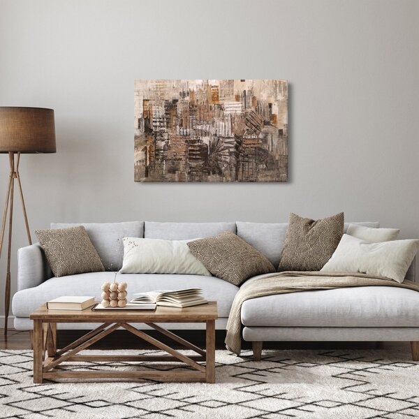 Slika - Abstrakcija v rjavih tonih (90x60 cm)