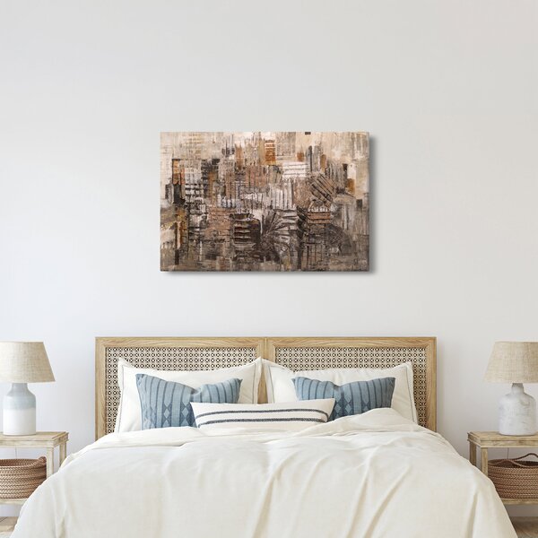 Slika - Abstrakcija v rjavih tonih (90x60 cm)