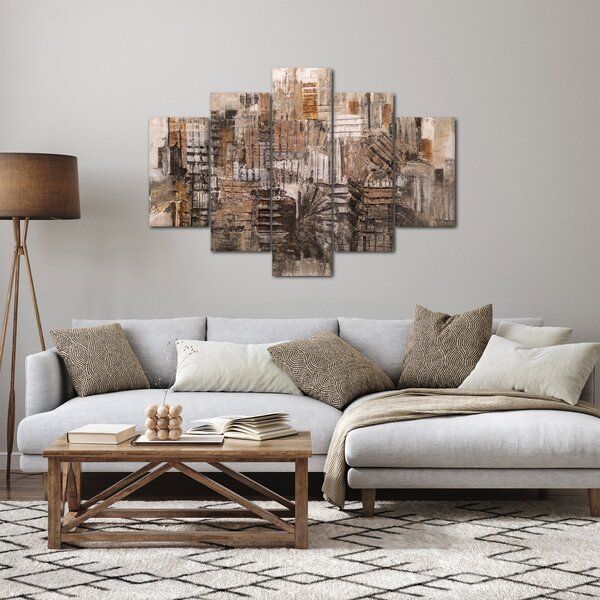 Slika - Abstrakcija v rjavih tonih (150x105 cm)