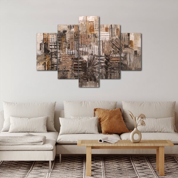 Slika - Abstrakcija v rjavih tonih (150x105 cm)