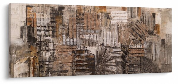 Slika - Abstrakcija v rjavih tonih (120x50 cm)