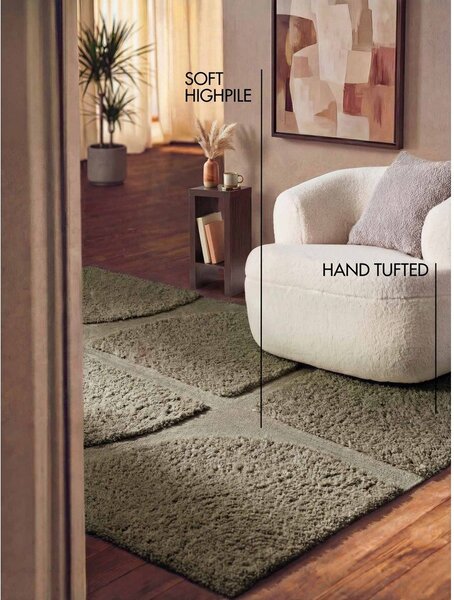 Kaki zeleni ručno rađen tepih 120x180 cm Lambeth Jasper – Ted Baker