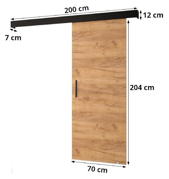 Zondo.hr Klizna vrata 70 cm Slavdro 1 (crna mat). Akcija -22%. 1108716