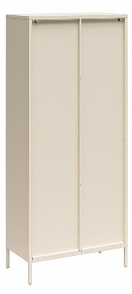 Krem metalna vitrina 80x186x40 cm Luna – Støraa