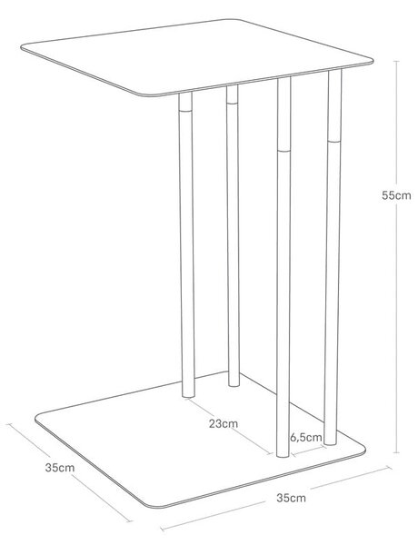 Pomoćni stol 35x35 cm Plain – YAMAZAKI