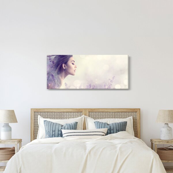 Slika ženske s sivko (120x50 cm)