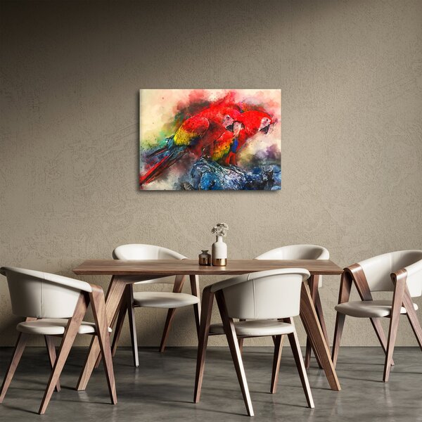 Slika rdeče papige ara (70x50 cm)