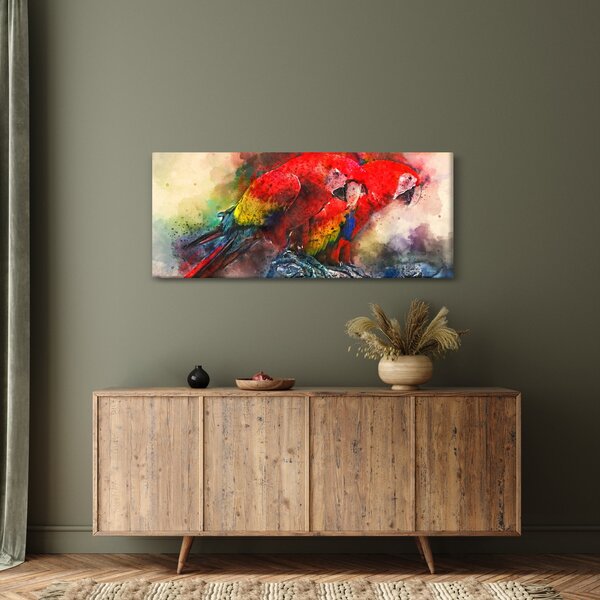 Slika rdeče papige ara (120x50 cm)