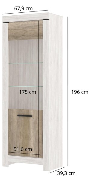 Zondo.hr Vitrina Bloquearon 2 (bor canyon + hrast karabela) . Akcija -21%. 1116767