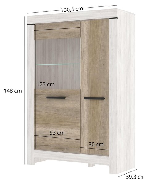 Zondo.hr Vitrina Bloquearon 1 (bor canyon + hrast karabela) . Akcija -22%. 1116766