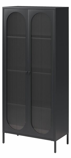 Crna metalna vitrina 80x186x40 cm Luna – Støraa