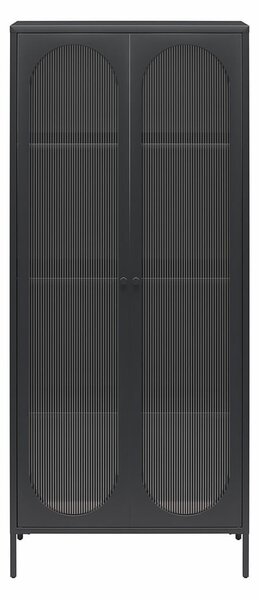Crna metalna vitrina 80x186x40 cm Luna – Støraa