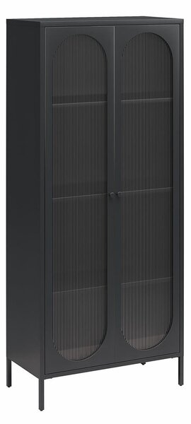 Crna metalna vitrina 80x186x40 cm Luna – Støraa