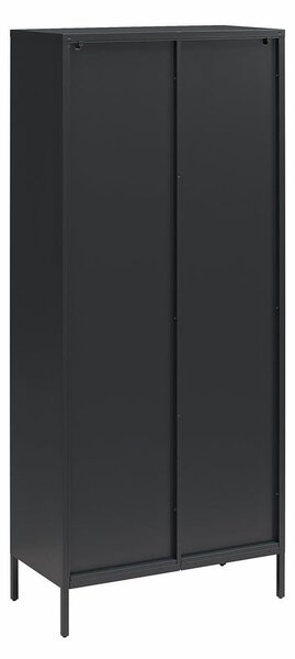 Crna metalna vitrina 80x186x40 cm Luna – Støraa