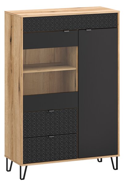 Zondo.hr Vitrina Botones 2 (hrast evoke + crna) . Akcija -20%. 1116769