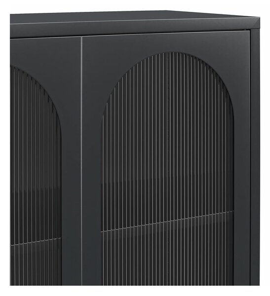Crna metalna vitrina 80x186x40 cm Luna – Støraa