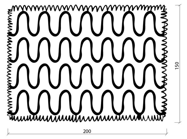 Narančasta deka 150x200 cm Swirl – noo.ma