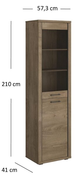Zondo.hr Vitrina Clinecas 1 (hrast lefkas) . Akcija -23%. 1116787