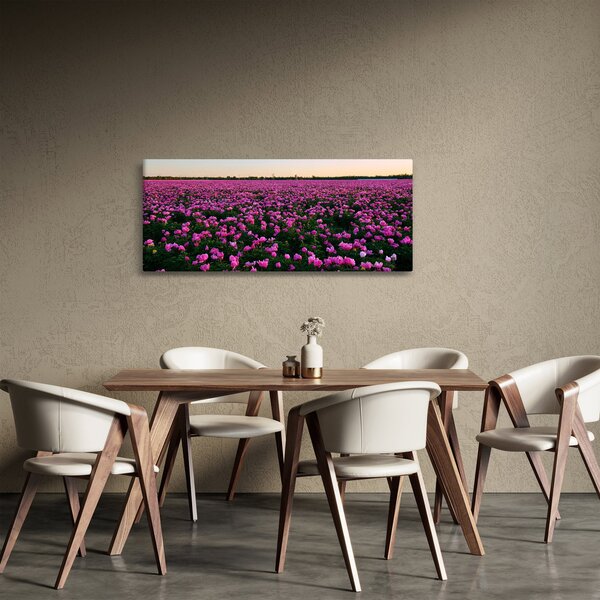 Slika - Travnik vijoličnih tulipanov (120x50 cm)