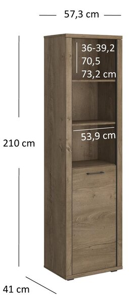 Zondo.hr Regal Clinecas (hrast lefkas) . Akcija -22%. 1116792