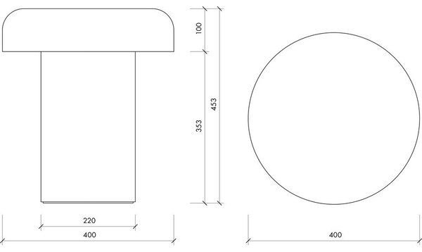 Željezni okrugao pomoćni stol ø 40 cm Miko – noo.ma