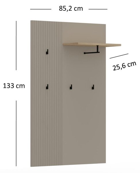 Panel za vješanje Demandaron (taupe + hrast silverjack)
