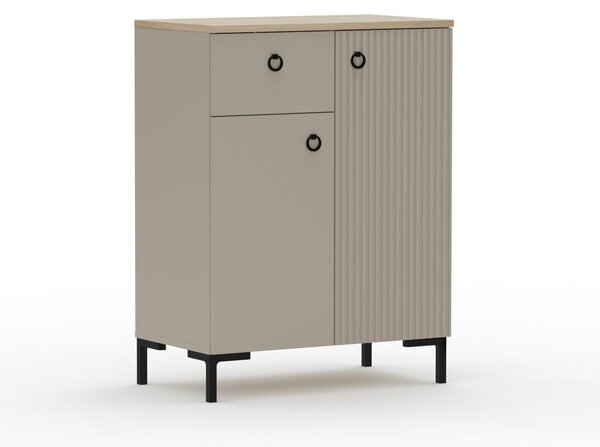 Komoda Demandaron 3 (taupe + hrast silverjack)