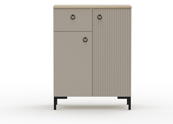 Komoda Demandaron 3 (taupe + hrast silverjack)