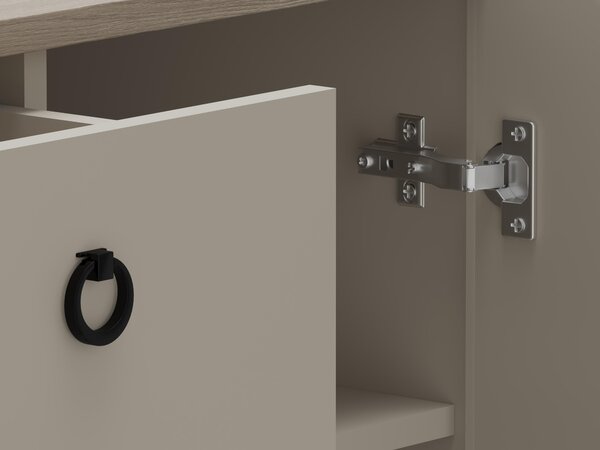 Komoda Demandaron 3 (taupe + hrast silverjack)