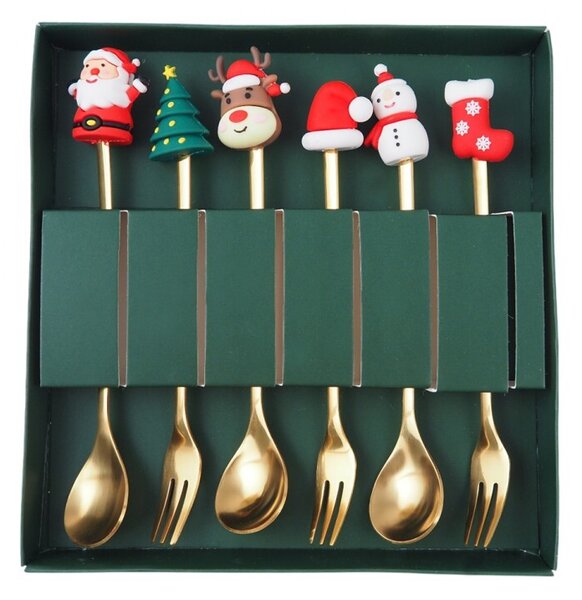 Set žlica s božićnim figuricama 6 komada LYZ6