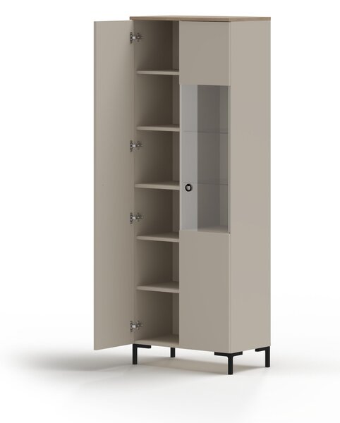 Zondo.hr Vitrina Demandaron 1 (taupe + hrast silverjack) . Akcija -22%. 1116815