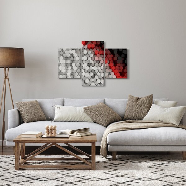 Slika - 3D šesterokotniki (90x60 cm)