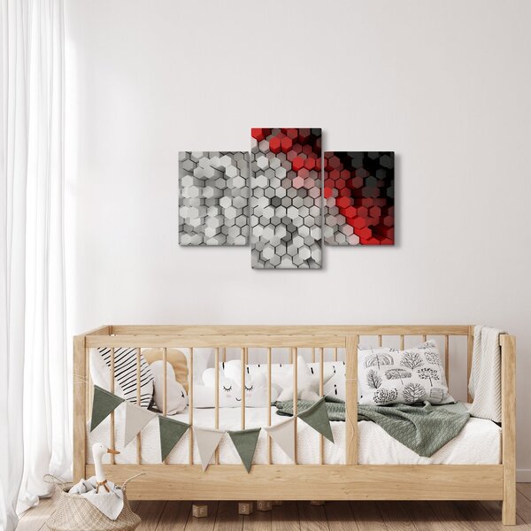 Slika - 3D šesterokotniki (90x60 cm)