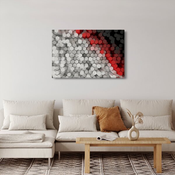 Slika - 3D šesterokotniki (90x60 cm)