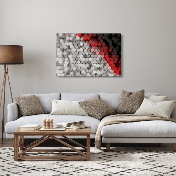Slika - 3D šesterokotniki (90x60 cm)