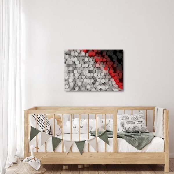 Slika - 3D šesterokotniki (70x50 cm)