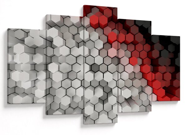 Slika - 3D šesterokotniki (150x105 cm)