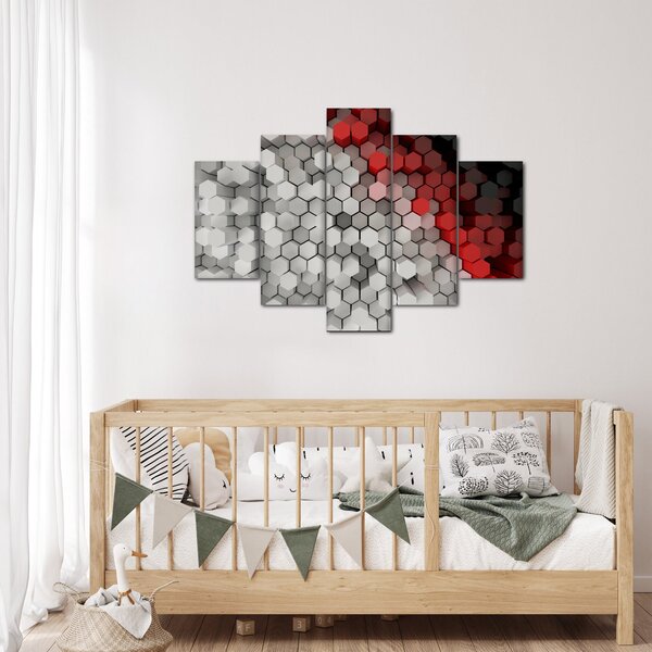 Slika - 3D šesterokotniki (150x105 cm)