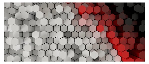 Slika - 3D šesterokotniki (120x50 cm)