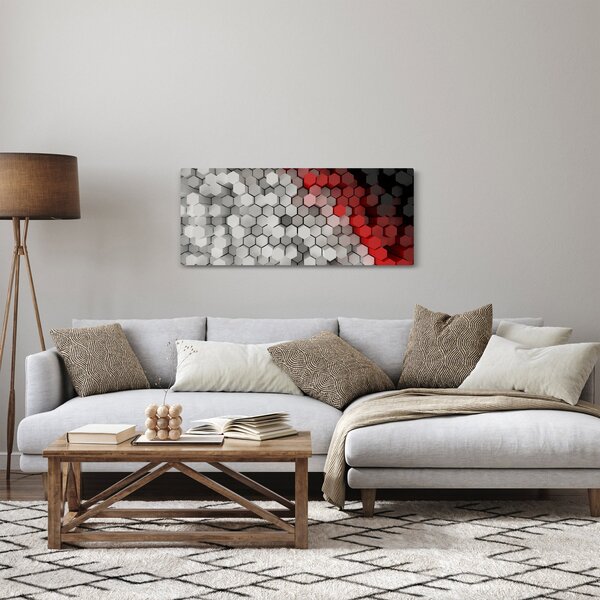 Slika - 3D šesterokotniki (120x50 cm)