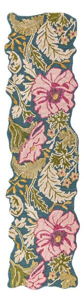 Ručno rađena vunena staza 60x230 cm Daphne Shaped Floral – Flair Rugs