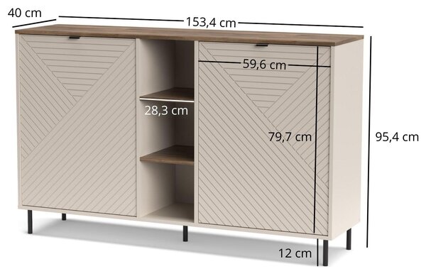 Zondo.hr Regal Eliminados 2 (kašmir + hrast castello) . Akcija -22%. 1116842