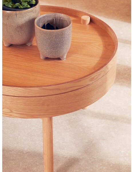Okrugao pomoćni stol u dekoru bora ø 60 cm Viborg – Premier Housewares
