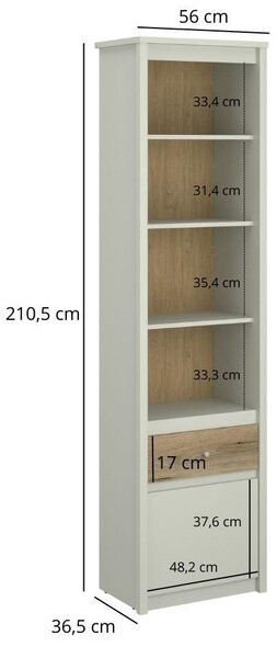 Zondo.hr Regal Kodro (kašmir + hrast evoke) . Akcija -26%. 1116933