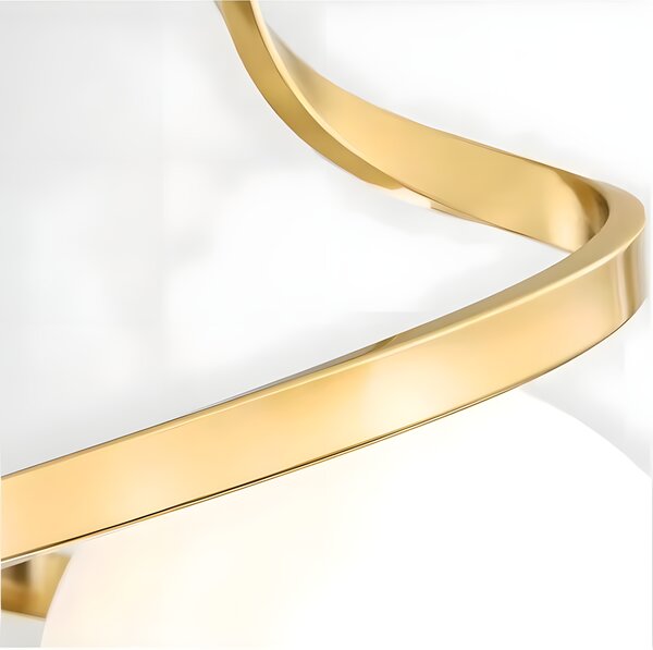 GLASS SPHERE SPIRAL PENDANT LAMP APP1733-1CP GOLD