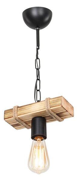 Stropna lampa u crnoj prirodnoj boji 10x20 cm - Squid Lighting