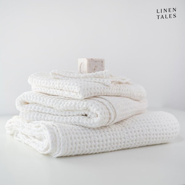 Bijeli ručnici i ručnici za kupanje u setu od 3 kom Honeycomb - Linen Tales