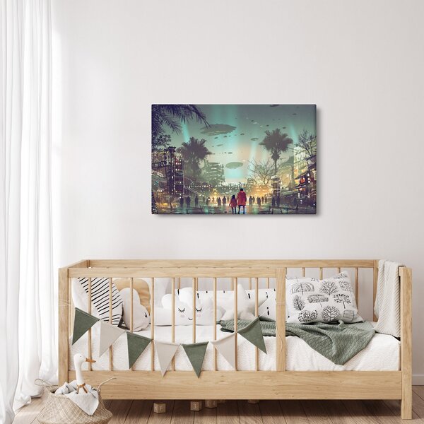 Slika - mesto v prihodnosti (90x60 cm)